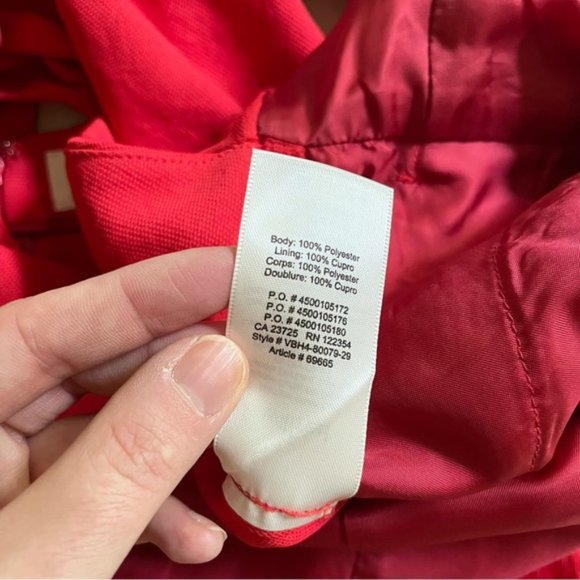 Aritzia Wilfred écoulement Romper in Goji Berry Red Size 4 - Picture 6 of 8